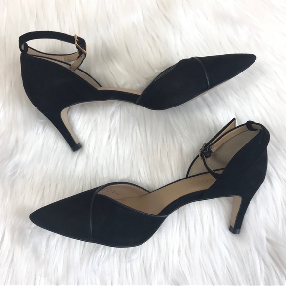 Talbots Suede Black Ankle Strap Heel. Size 7.5 - Picture 6 of 8